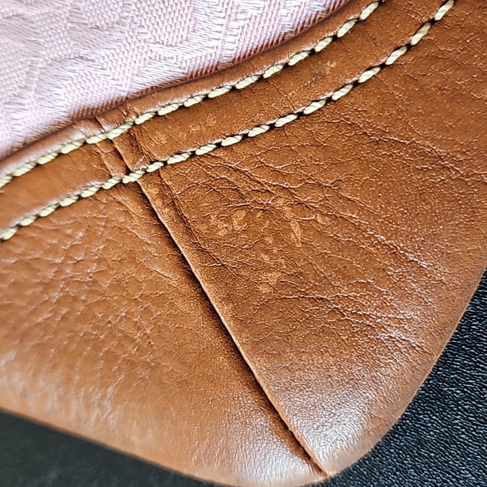 Coach 🎁 Pink Crossbody w CoA. Leather Accents, Canvas Strap - Picture 14 of 15